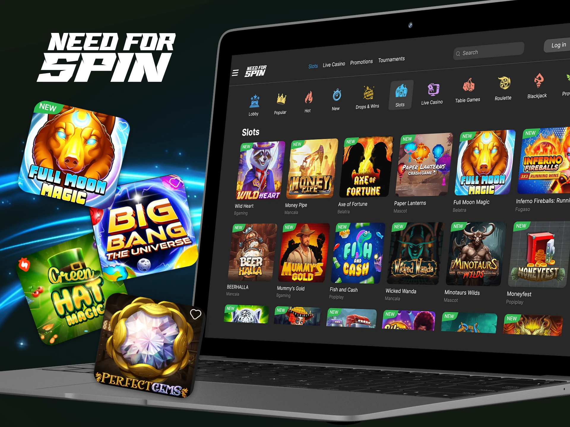 What games are there in the Need for Spin online casino.