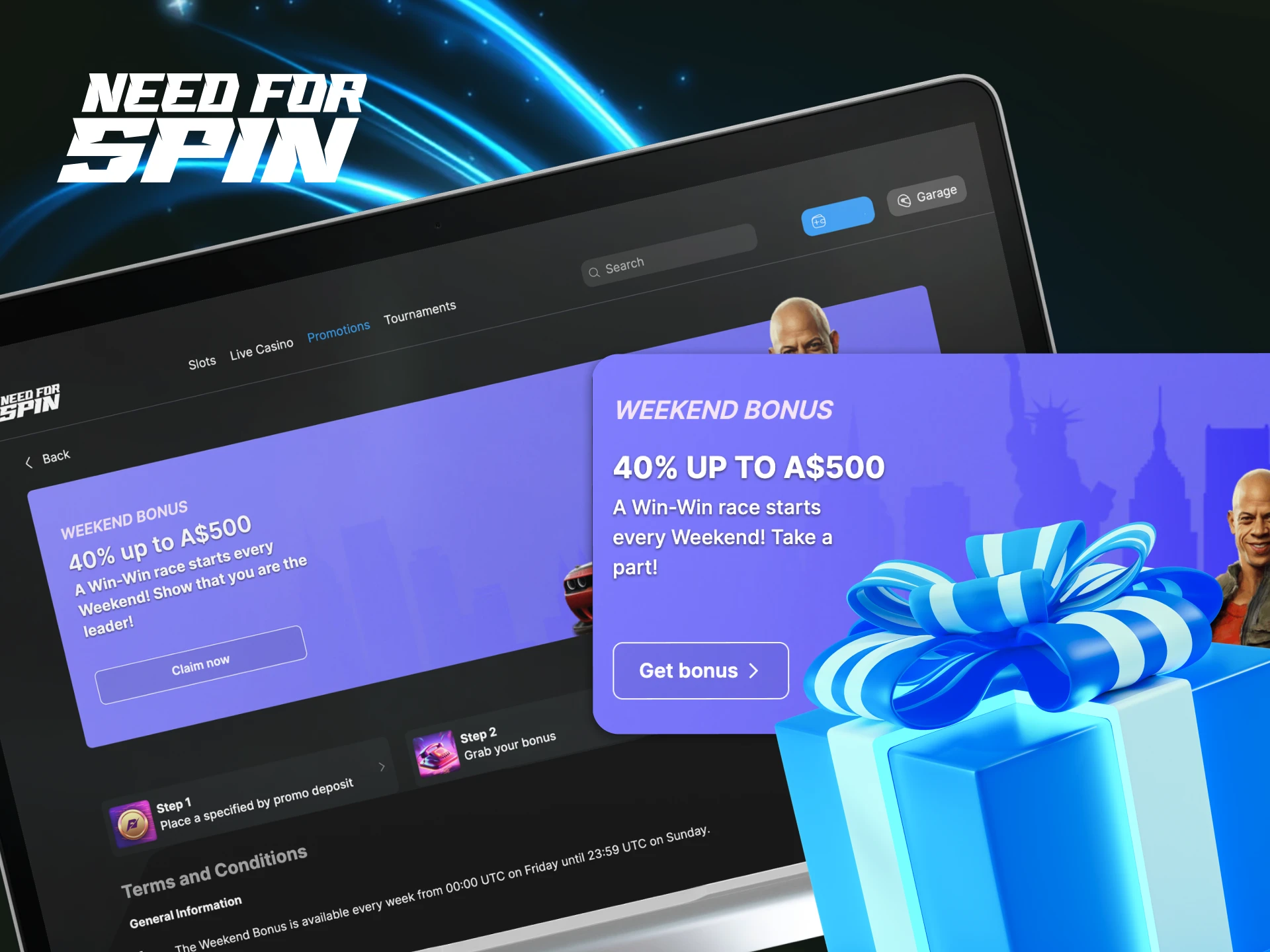 What is a weekend reload bonus at Need for Spin online casino and how can I get it.