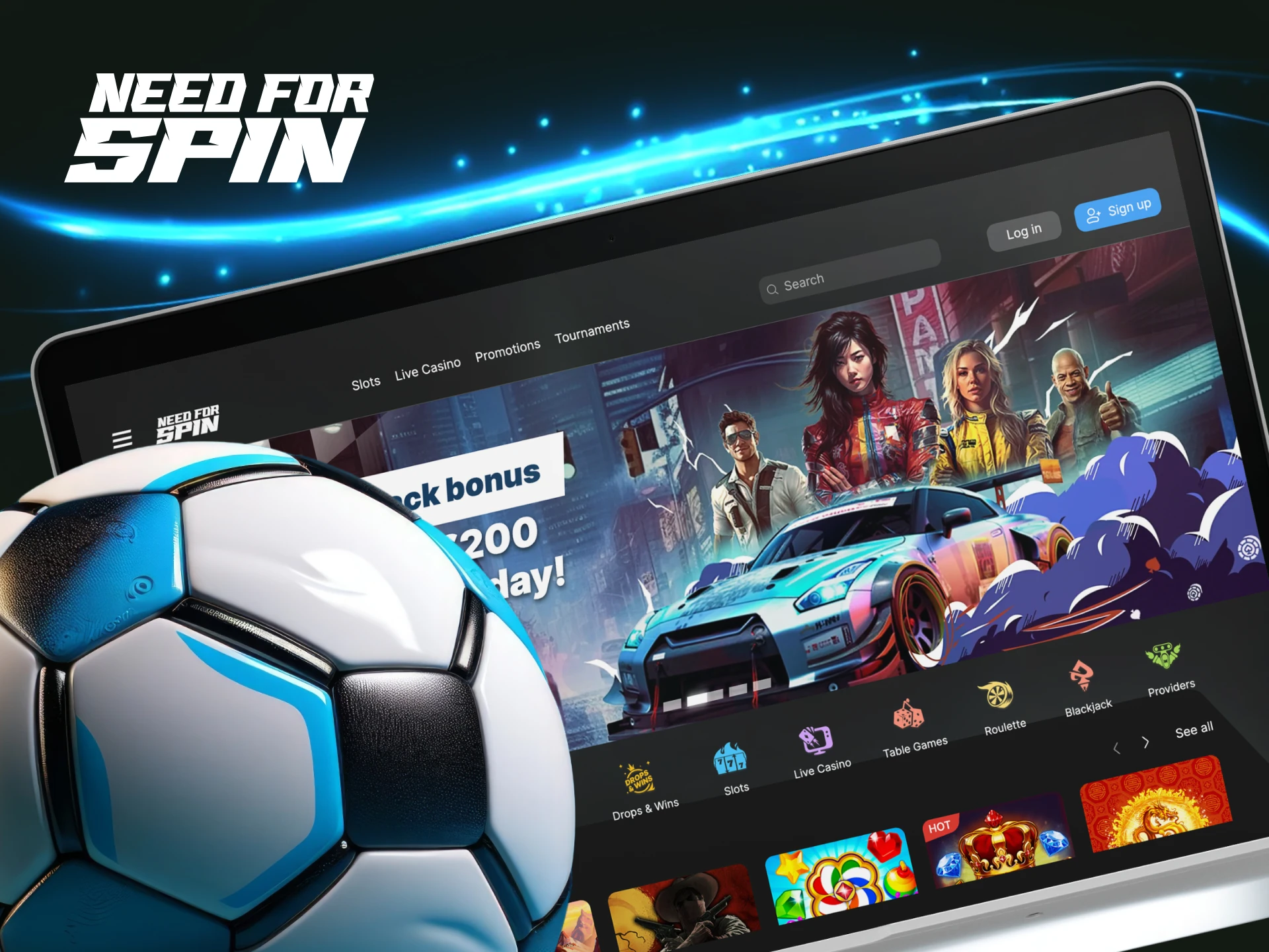 Can I bet on sports on the Need For Spin online casino website.