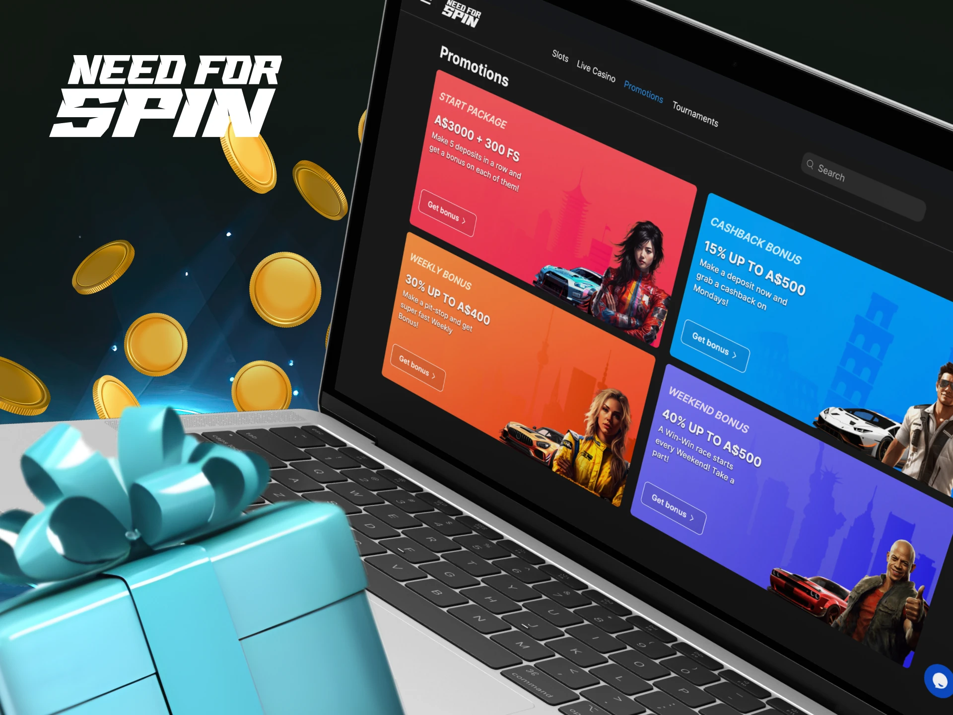 Get the second deposit bonus at Need for Spin online casino.